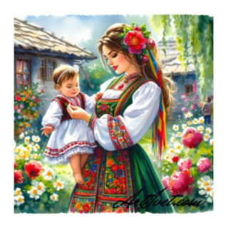 Pictura pe numere - Leaganul mamei 40х40 сm