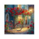 Pictura pe numere - Romantism de seara cu bicicleta 40х40 cm
