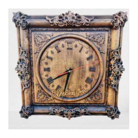 Sculptura in lemn - Ceas Vintage