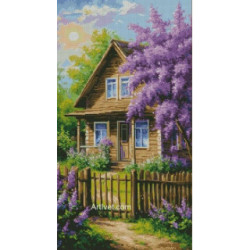 Set Goblen - Casa cu liliac