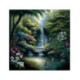 Pictura pe numere - Cascada magica in inima padurii 40х40 сm