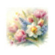 Pictura pe numere - Buchet - Gingasia primaverii 40х40 сm