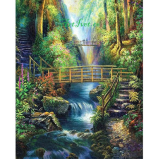 Pictura pe numere - Cascade in inima muntilor