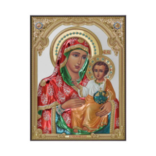 Icoana Argint - Fecioara cu pruncul