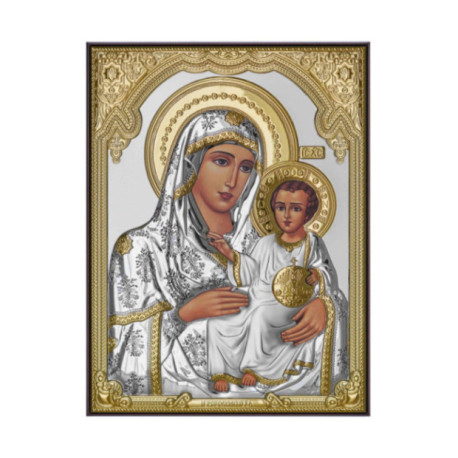 Icoana Argint - Fecioara cu pruncul