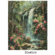 Goblen de diamante - Cascada unde infloresc trandafiri roz