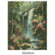 Goblen de diamante - Cascada unde infloresc trandafiri roz