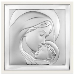 Icoana Argint - Maicuta cu copilul 19 х 19 cm