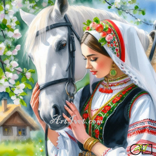 Goblen de diamante - Ioana - flori de primavara