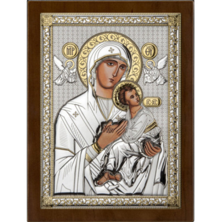 Icoana Argint - Maica Domnului cu pruncul 21.5 х28.5 cm