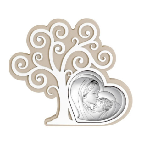 Icoana Argint - Copacul vietii cu Fecioara Maria 15 х 18 cm