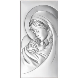 Icoana Argint - Madona 6x12 cm