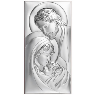 Icoana Argint - Sfanta Familie 6x12 cm
