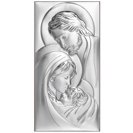 Icoana Argint - Sfanta Familie 6x12 cm