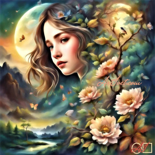 Goblen de diamante - Puritate si flori la lumina lunii