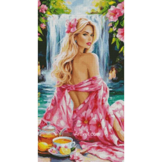 Set Goblen - Fata la cascada