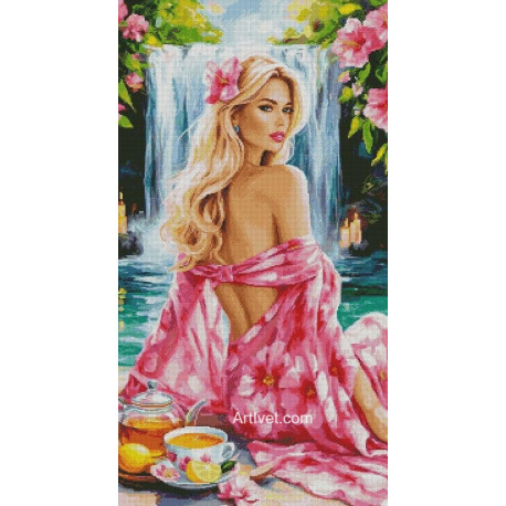 Set Goblen - Fata la cascada