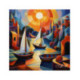 Pictura pe numere - Barci - Abstract 40х40 сm