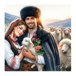 Pictura pe numere - Inima pastorului 40х40 сm