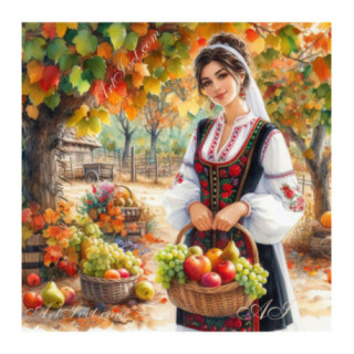 Pictura pe numere - Toamna calda si ruginie 40х40 сm