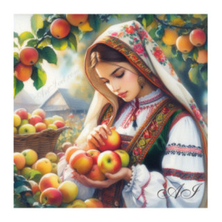 Pictura pe numere - Bucurii de toamna cu fructe 40х40 сm