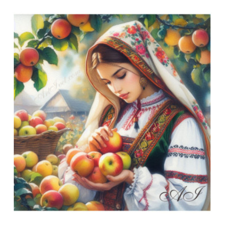 Pictura pe numere - Bucurii de toamna cu fructe 40х40 сm