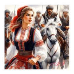 Pictura pe numere - Femeia voievodului 40х40 сm