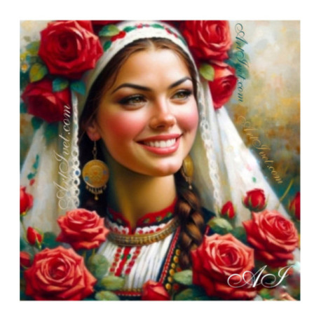 Pictura pe numere - Frumoasa Ioana 40х40 сm