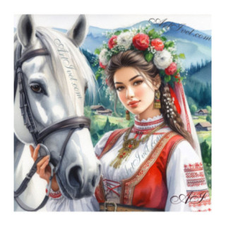 Pictura pe numere - Bianca 40х40 сm