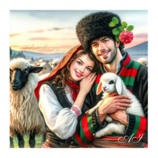 Pictura pe numere - Dragoste pentru doi 40х40 сm