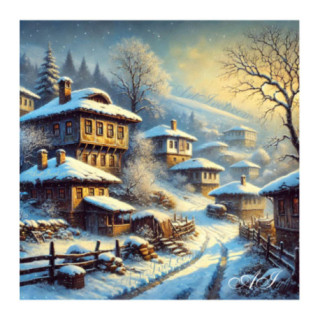  Pictura pe numere - Petrecerea de iarna 50х40 сm