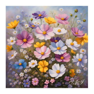 Pictura pe numere - Flori atragatoare 40х40 сm