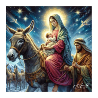 Pictura pe numere - Calea Sfintei Familii 40х40 сm