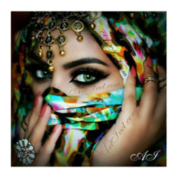  Pictura pe numere - Privire de smarald 40х40 сm