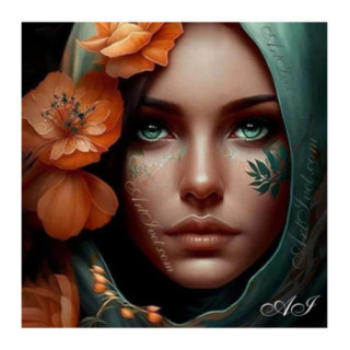 Pictura pe numere - Ochi frumosi verzi 40х40 сm