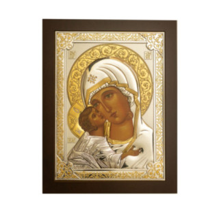 Icoana Argint - Fecioara cu pruncul