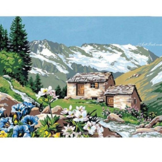 Pictura pe numere - Cabana de munte