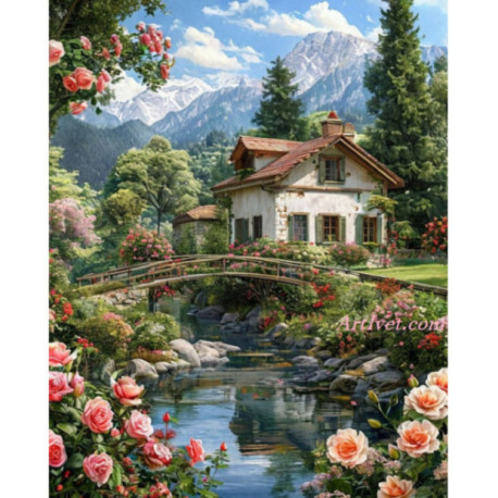 Pictura pe numere - Peisaj - Magie verde