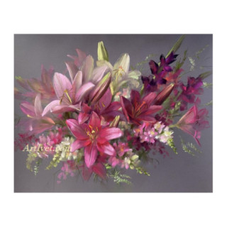 Pictura pe numere - Crini in mov