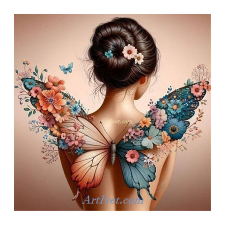 Pictura pe numere - Atingerea fluturilor