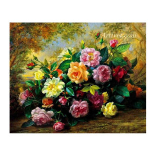 Pictura pe numere - Trandafiri de toate culorile