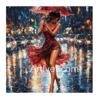 Pictura pe numere - Dans sub ploaie 40х40 сm
