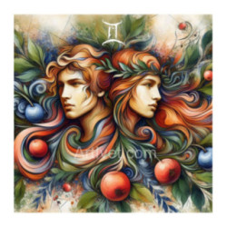 Pictura pe numere - Zodia Gemeni dupa S. Marinova 40х40 сm