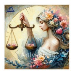 Pictura pe numere - Zodia Balanta dupa S. Marinova 40х40 сm