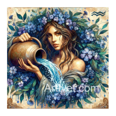  Pictura pe numere - Zodia Varsator dupa S. Marinova 40х40 сm