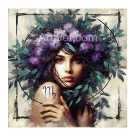 Pictura pe numere - Zodia Fecioara dupa S. Marinova 40х40 сm