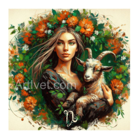 Pictura pe numere - Zodia Capricorn dupa S. Marinova 40х40 сm