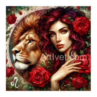 Pictura pe numere - Zodia Leu dupa S. Marinova 40х40 сm