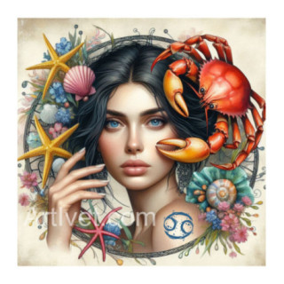 Pictura pe numere - Zodia Rac dupa S. Marinova 40х40 сm