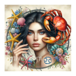 Pictura pe numere - Zodia Rac dupa S. Marinova 40х40 сm